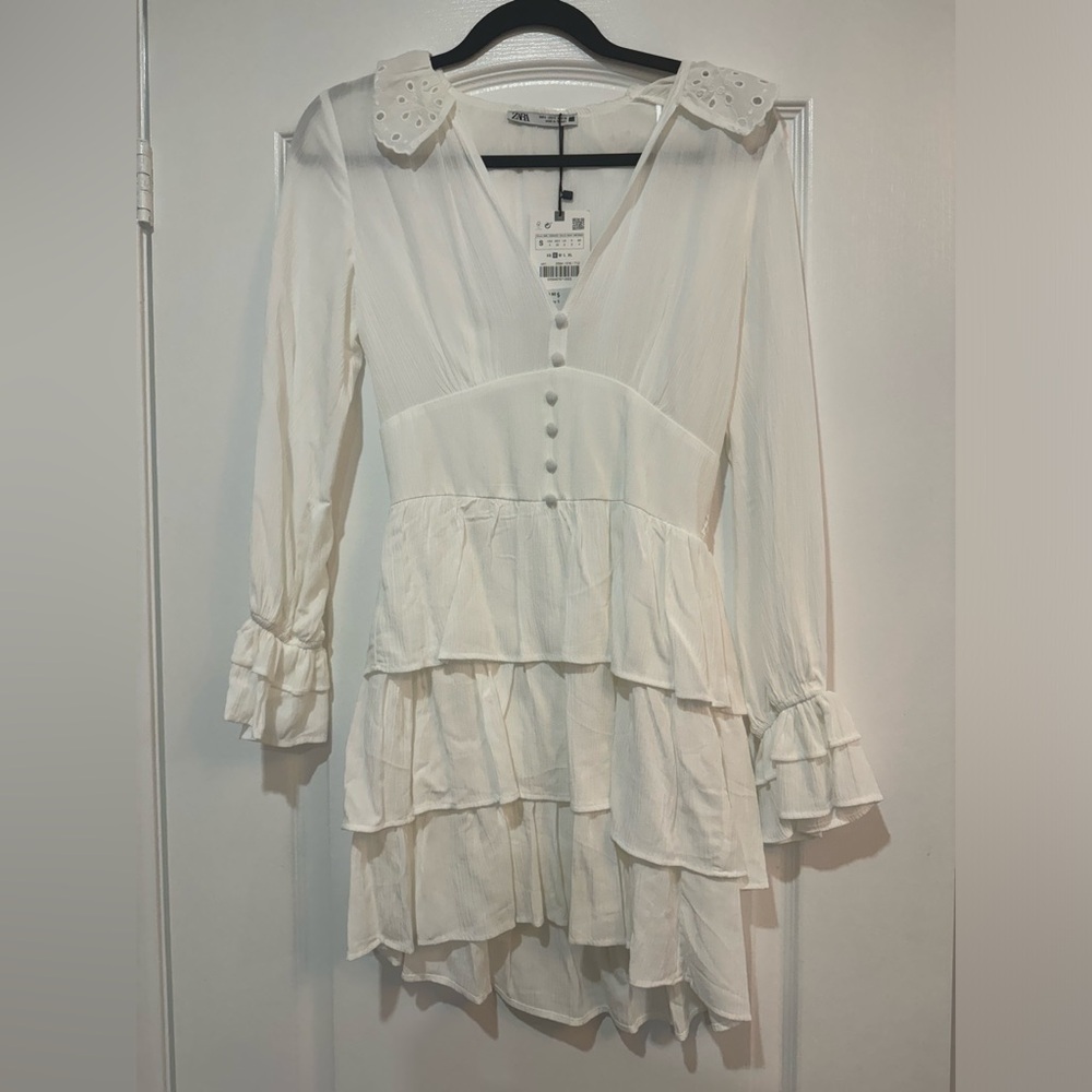 Zara white mini dress/shirt
